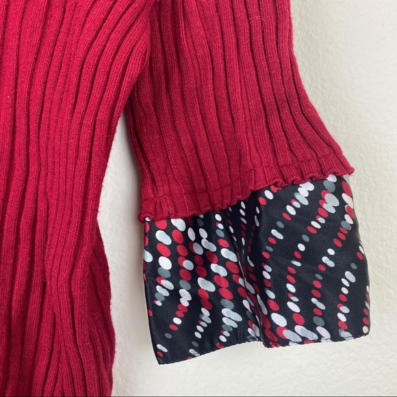 Studio 1940 Women's Layered Red Sweater Top Large - Picture 8 of 12